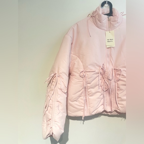 My Mum Made It Bow puffer jacket - Picture 4 of 9